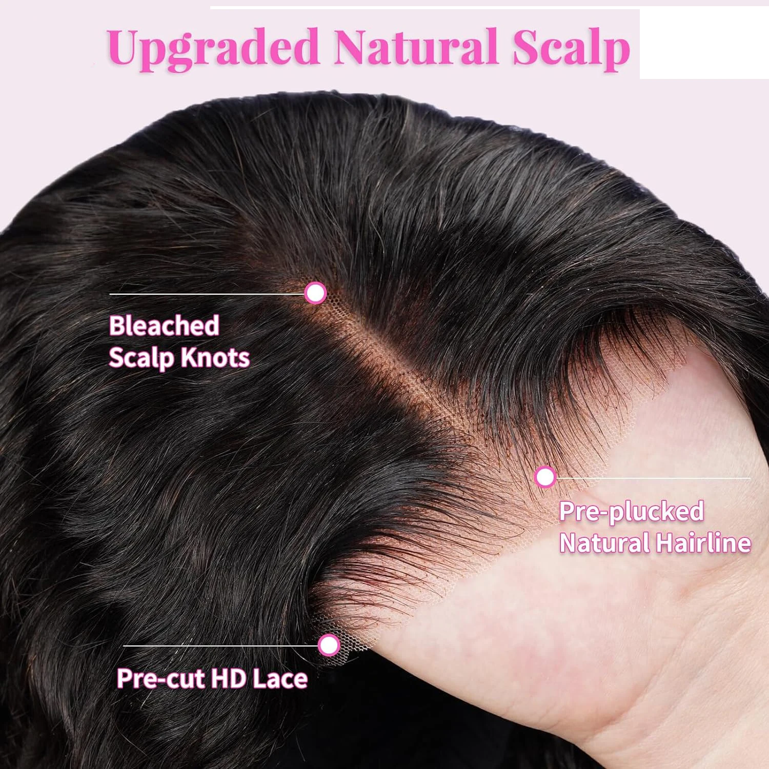 180% плотность тела волна боб парик натуральные волосы естественного цвета 13x 4