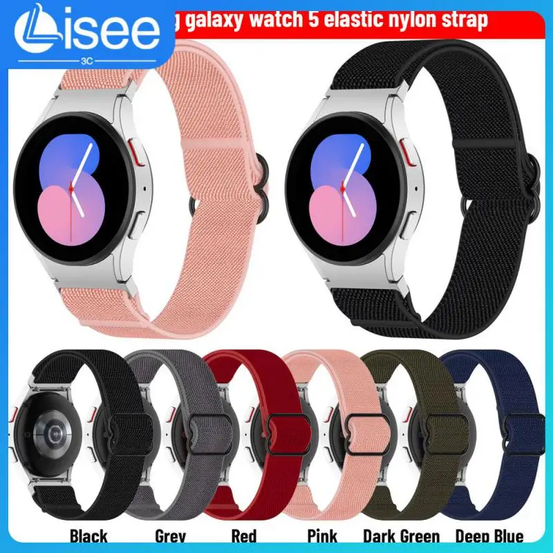 

Comfortable Watch Strap Replacement Elastic Woven Strap Wristband Strap Waterproof For Watch5 Pro Elastic Nylon Watchband