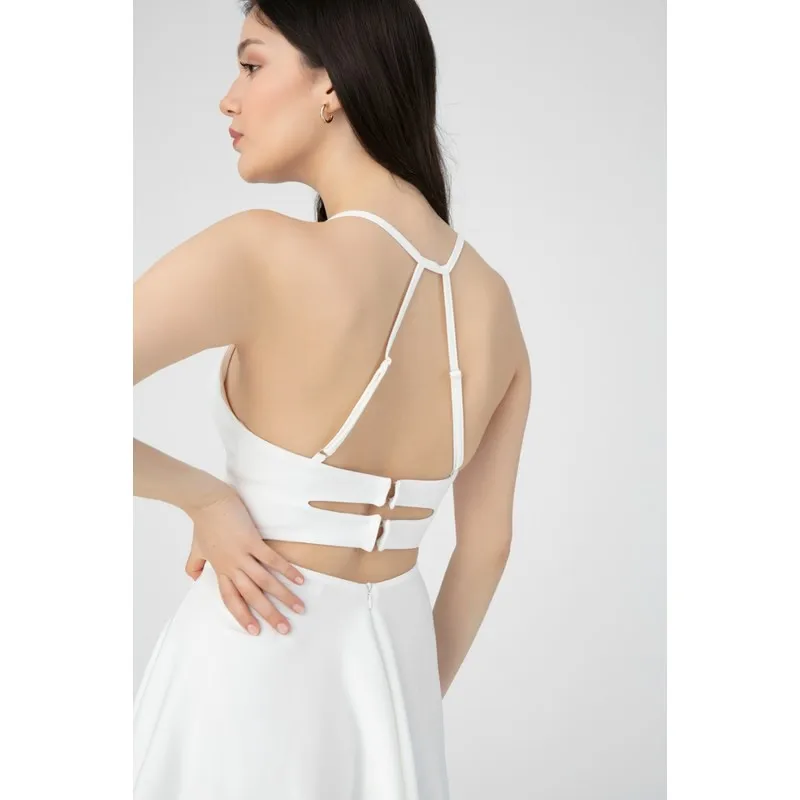 

Gs Open Back Detail Mini Dress women summer dress casual long prom midi maxi