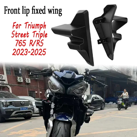 Для Triumph Street Triple 765 2023 2024 2025 боковое крыло боковой спойлер передние спицы передний спойлер нижний спойлер фланг