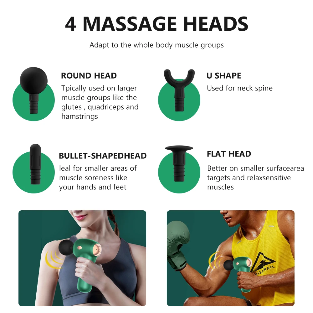 Электрический массажный пистолет для похудения расслабление мышц тела шеи спины