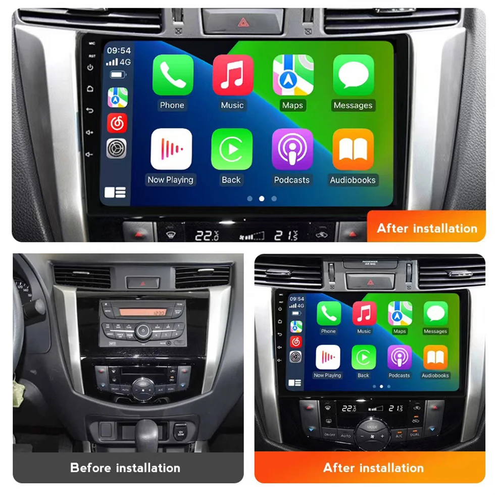 Беспроводной Carplay Android 14 для Nissan Navara Frontier NP300 4D23 2011-2015 2016 2017 2018 Автомобильный FM BT GPS