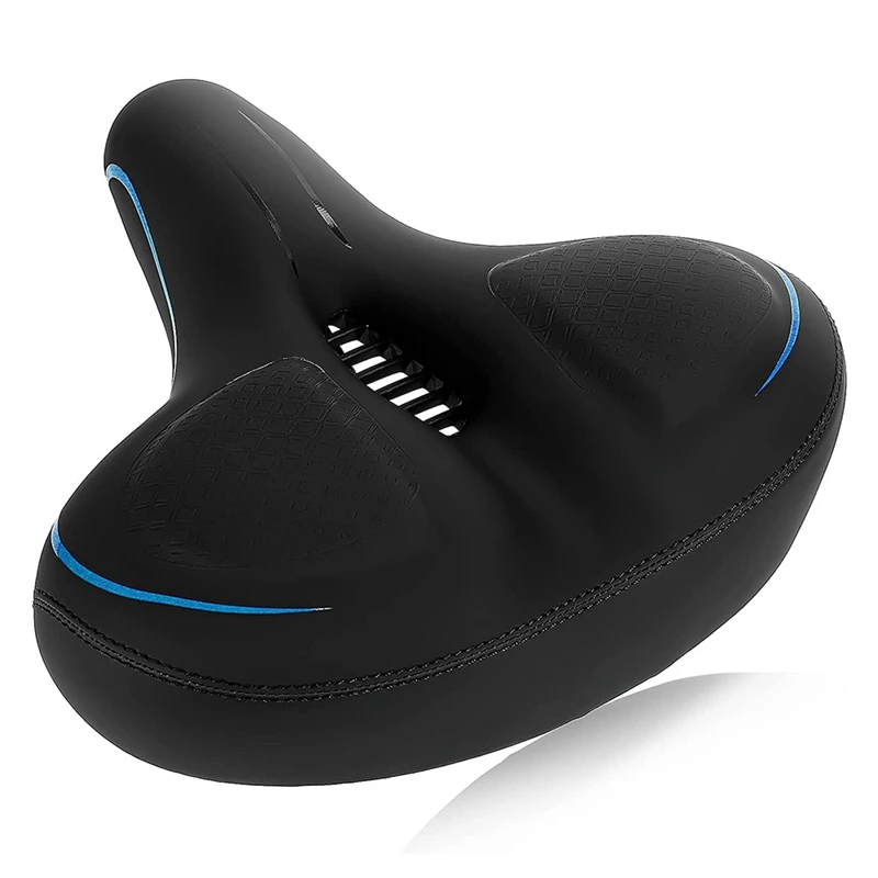 

Oversized Bike Seat For Men Women Comfort, Bicycle Seat Replacement With Wide Cushion, For Peloton Bikes