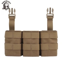 tactical military airsoft fast 7 62 ak47 triple magazine insert pouch middle for lv119 fsck avs fcpc hunting vest paintball