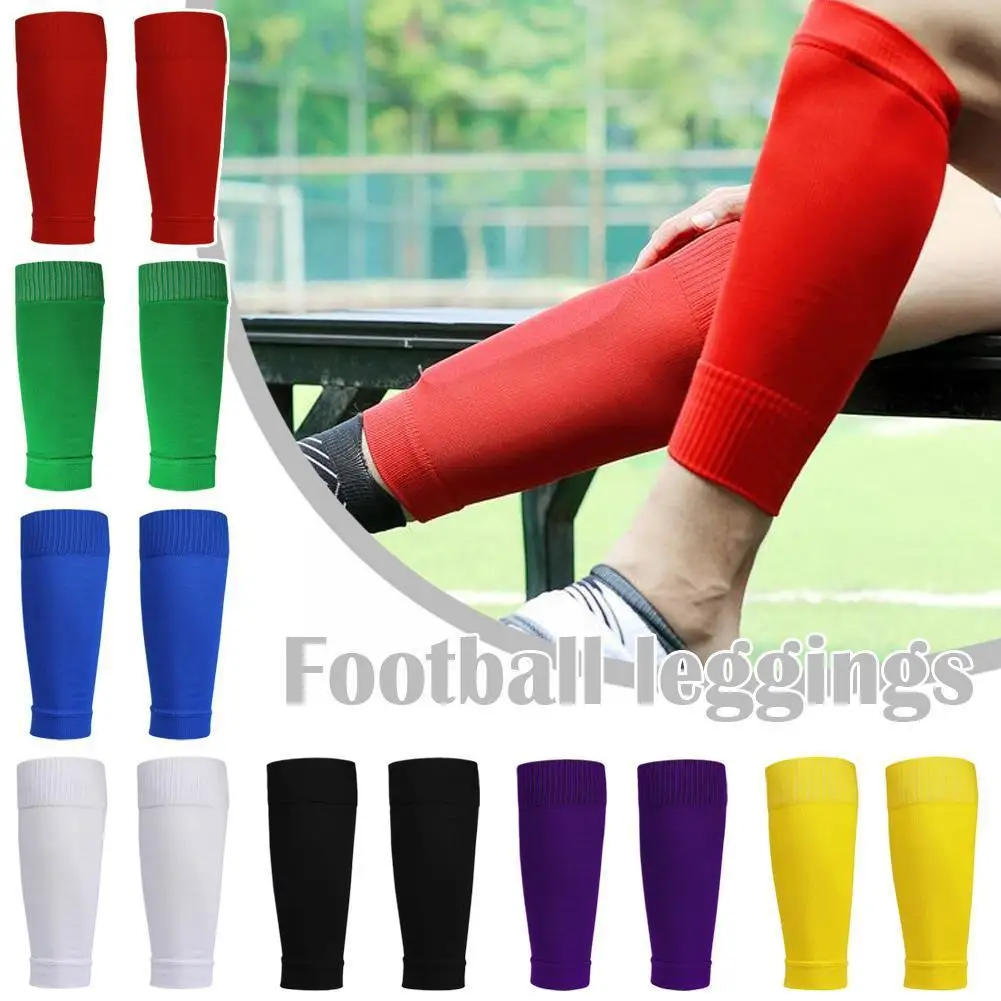 

14.56 Inch Football Shin Guards Spandex Knitted Leg Long Socks Protectors Sports Color Outdoor Protection Solid Calf V6G4