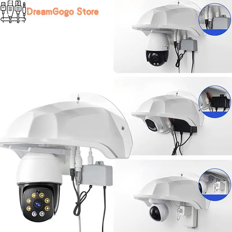 

1Set Protective Covers Shield Wall Waterproof Rainproof Cover Outdoor Dome Camera Protection Box Security Camera Protection Case