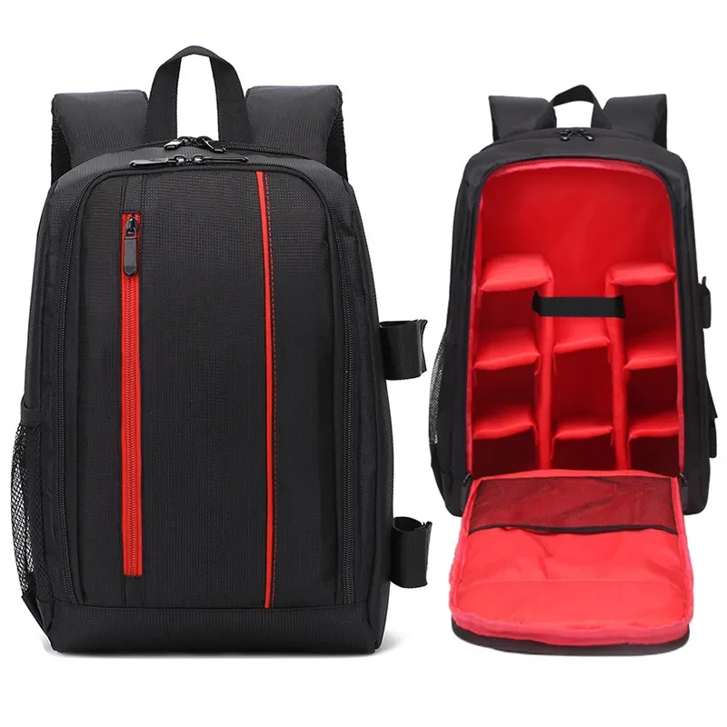 

JINNUOLANG Unisex Photograph Waterproof Backpack Shoulders Bags Nylon Case Fit 15.6'' Laptop Travel Outdoor DSLR Mochi