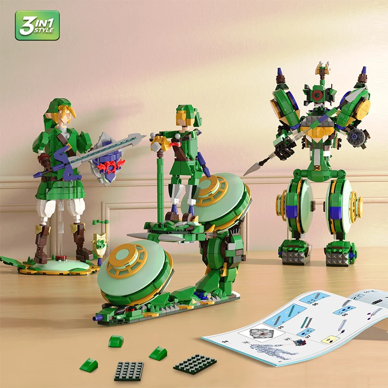 3в1 аниме Cerdan Legend фигурка мастер меч кукла строительные блоки настольный орнамент