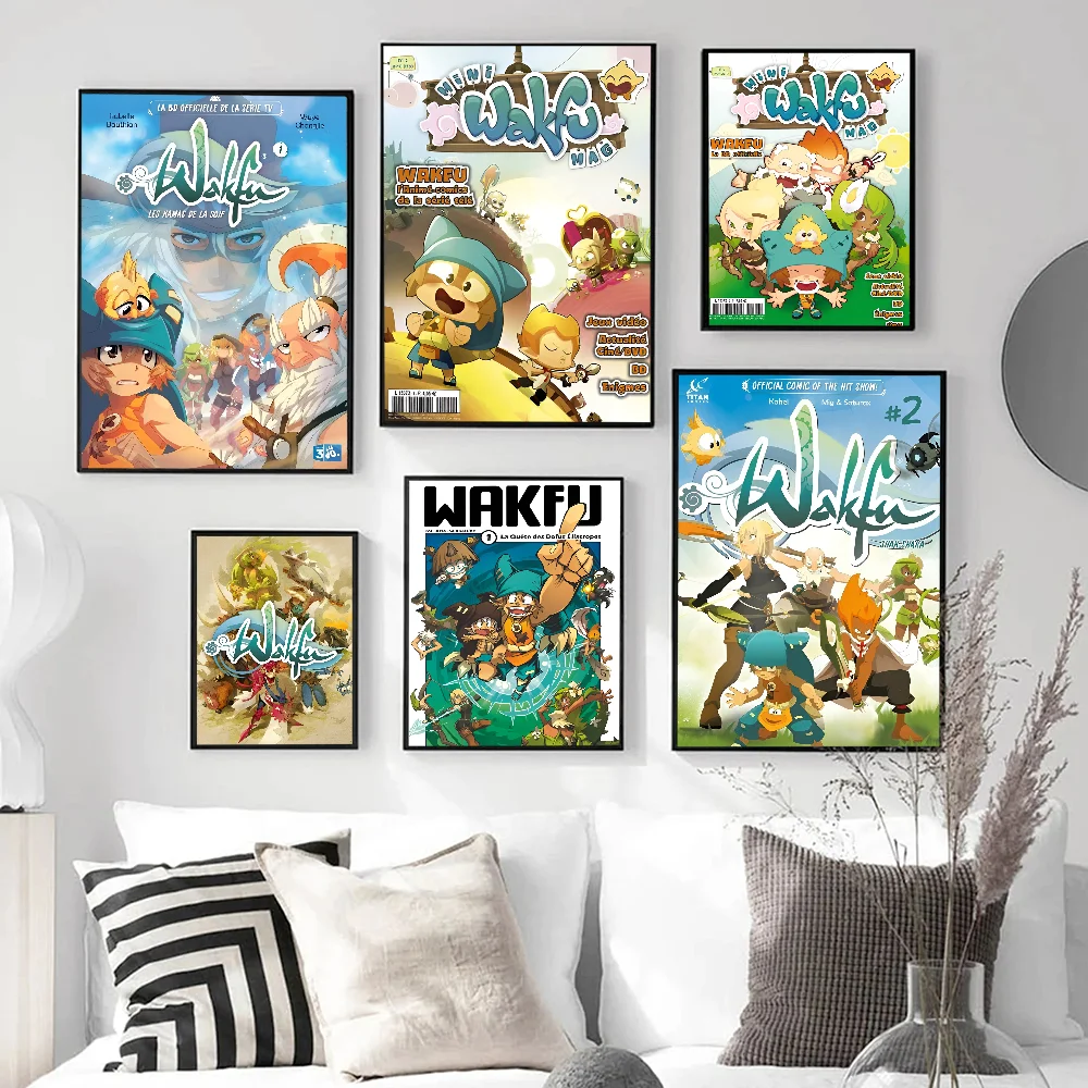 Игра W-Wakfu классические кинопостеры винтажные Декоративные наклейки для комнаты