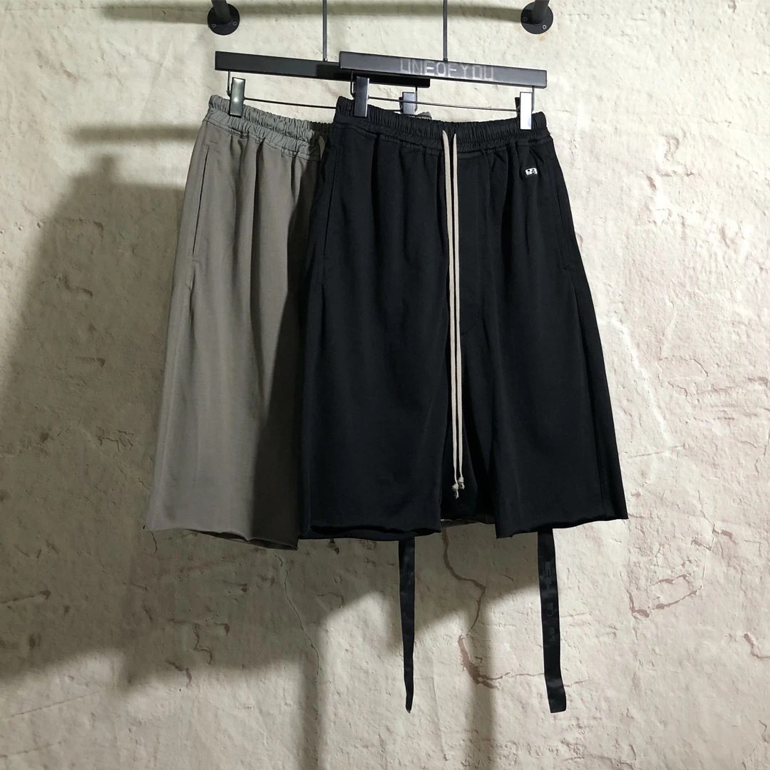 Ro DRAK Summer Men Elastic Waist Pants Owens Shadow Shorts Men's Hanging Shorts Streetwear Trend Pants for Men