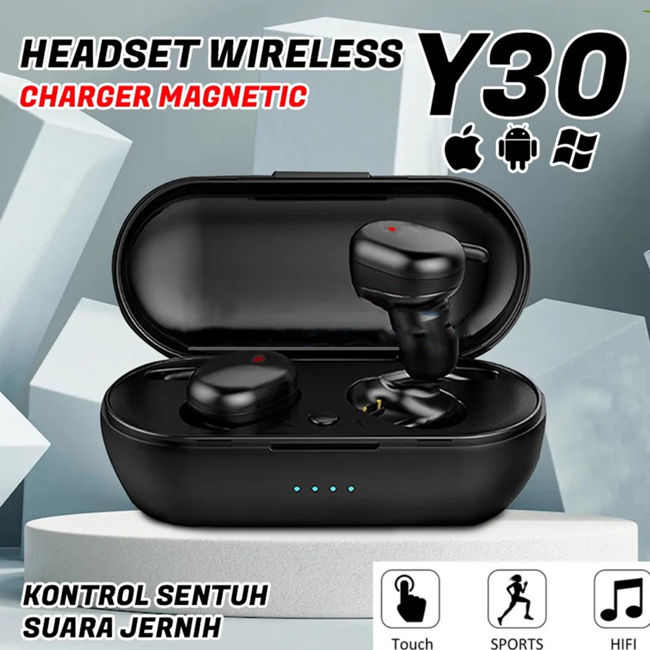 TWS-наушники Y30 с поддержкой Bluetooth и сенсорным управлением