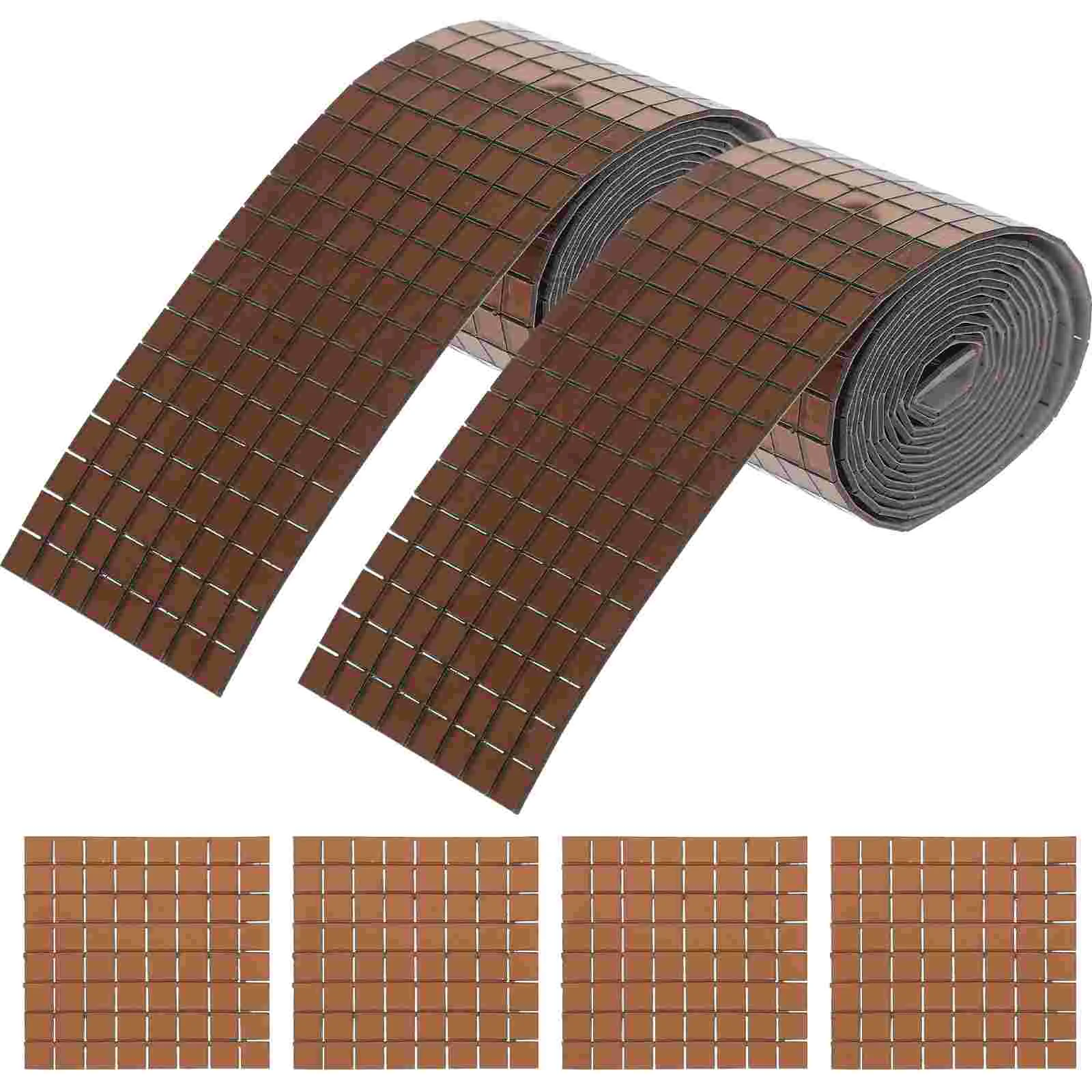 

6 Rolls Self Adhesive Mosaic Tiles Glass Mirror Mosaic Tiles DIY Mosaic Decals