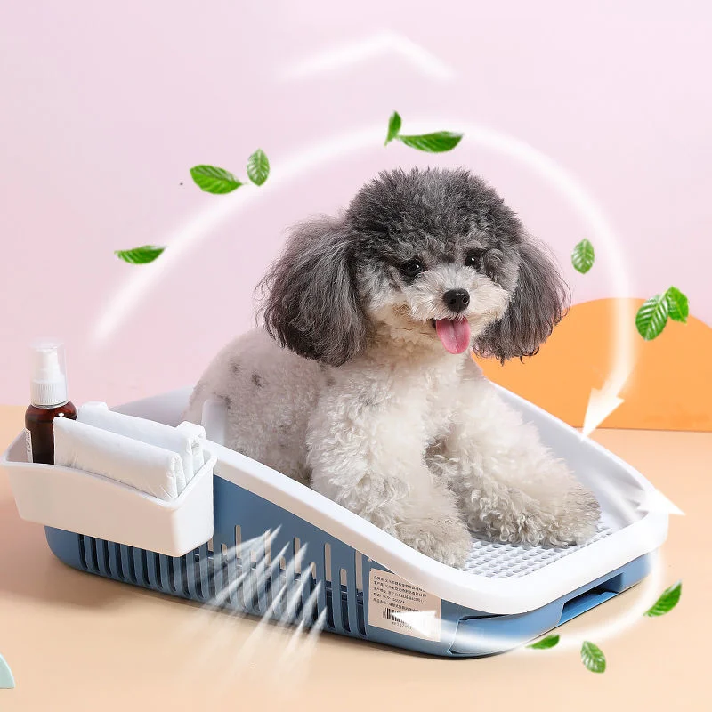 New Animal Pet Dog Indoor Supplies Portable Dog Toilet Plastic Double Layer Dog Pad Training Cat Puppy Pee Toilet Accessories