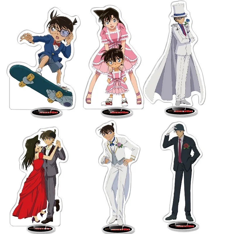 

Detective Conan Character Model Anime Figure Kaitou Kiddo Jimmy Kudo Mouri Ran Cosplay Acrylic Stands Model Desk Decor Fans Gift