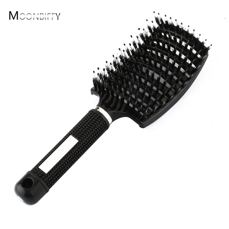 

Women's hair brush Leather massage comb Nylon hair brush Wet curl hair comb salon Multifunctional styling tool Massage tool
