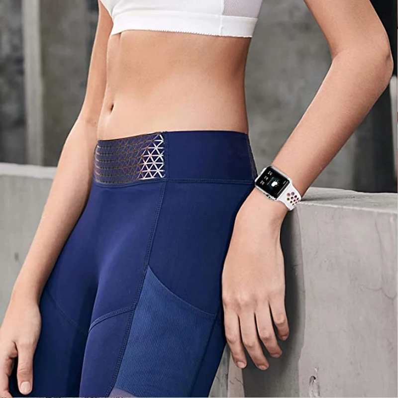 Ремешок силиконовый для Apple watch Band 44 мм 40 42 38 Pride Edition Воздухопроницаемый браслет