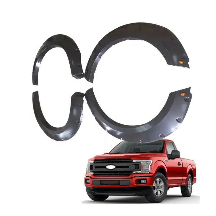

2018-2020 Pocket Rivet Wheel Protector Wheel Arches for F150 Fender Flare with Led Light Pickup Truck Accessories