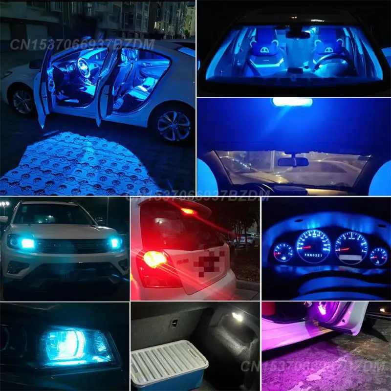 

1~10PCS Newest W5W Led T10 Car Light COB LED Glass 6000K White Auto Automobiles License Plate Lamp Dome Read DRL Bulb Style 12V