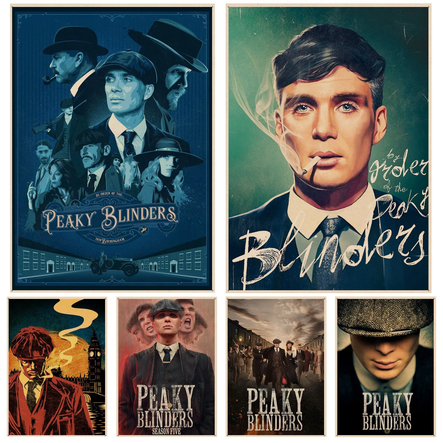 

Peaky Blinders Thomas Shelby Anime Posters Wall Art Retro Posters for Home Wall decor