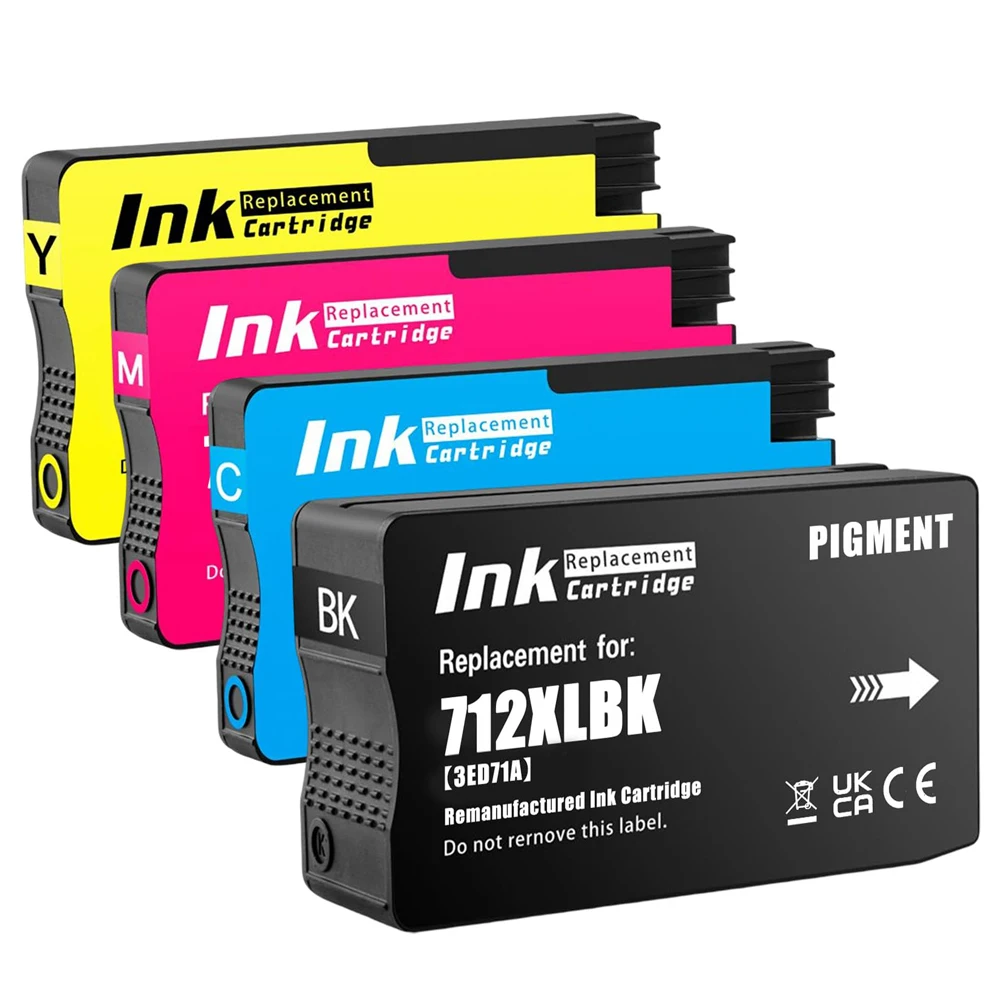 Для HP 712 712XL картридж с полным чернилом для принтера DesignJet T210 T230 T250 T650 T630 3ED71A 3ED67A 3ED68A
