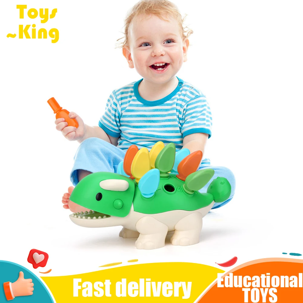 

Dinosaur Toys Baby 3 Years Old Put Together Concentration Training Hand-Eye Coordination Puzzle Assembled Toy for Newborn Gifts
