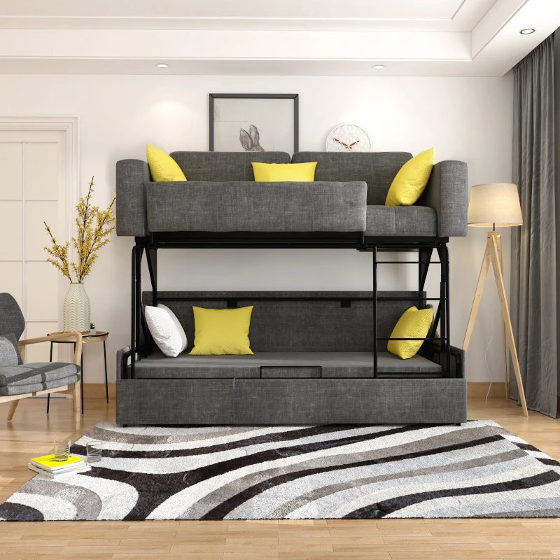 

XK Sofa Bed Foldable Dual-Purpose High and Low Bunk Small Apartment Multi-Functional up and down Bunk Bed