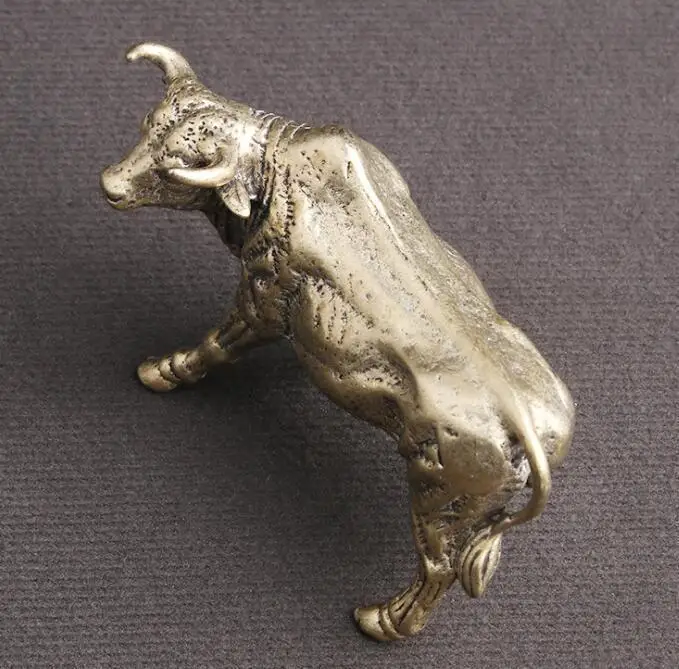 Старая китайская статуя ручной работы из чистой латуни