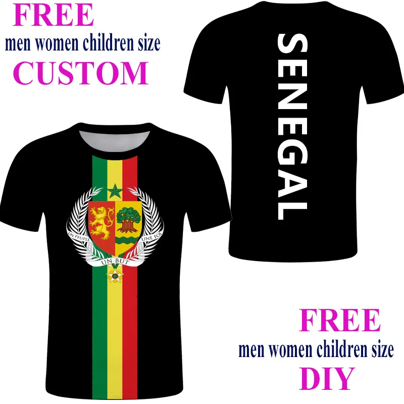 

Senegal Men T Shirt DIY Round Senegal Senegalese Soccers Footballer Printed T-Shirt Men Youth Team Jersey quick-drying Tee Top