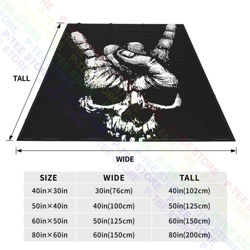 Череп рука знак рога тяжелый металл рок н-ролл лента тату-одеяло Raschel покрывало
