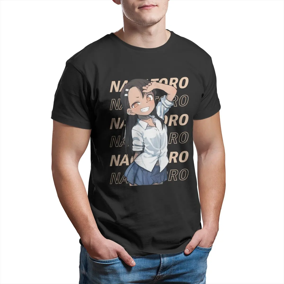 Nagatoro manga Dont Toy With Me 100% Cotton anime t shirt vintage Oversized mens shirts graphic tee men clothing