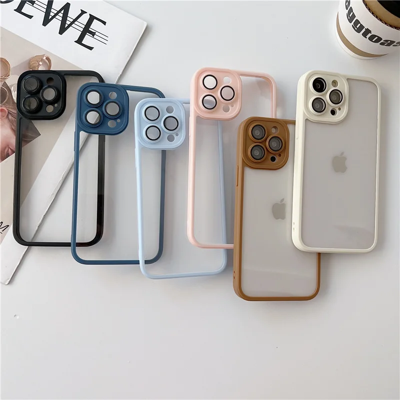 

INS Camera lens full protector film clear anti-fall case for iphone 11 12 13 Pro Max protective cover for iphone 13 12Pro capa