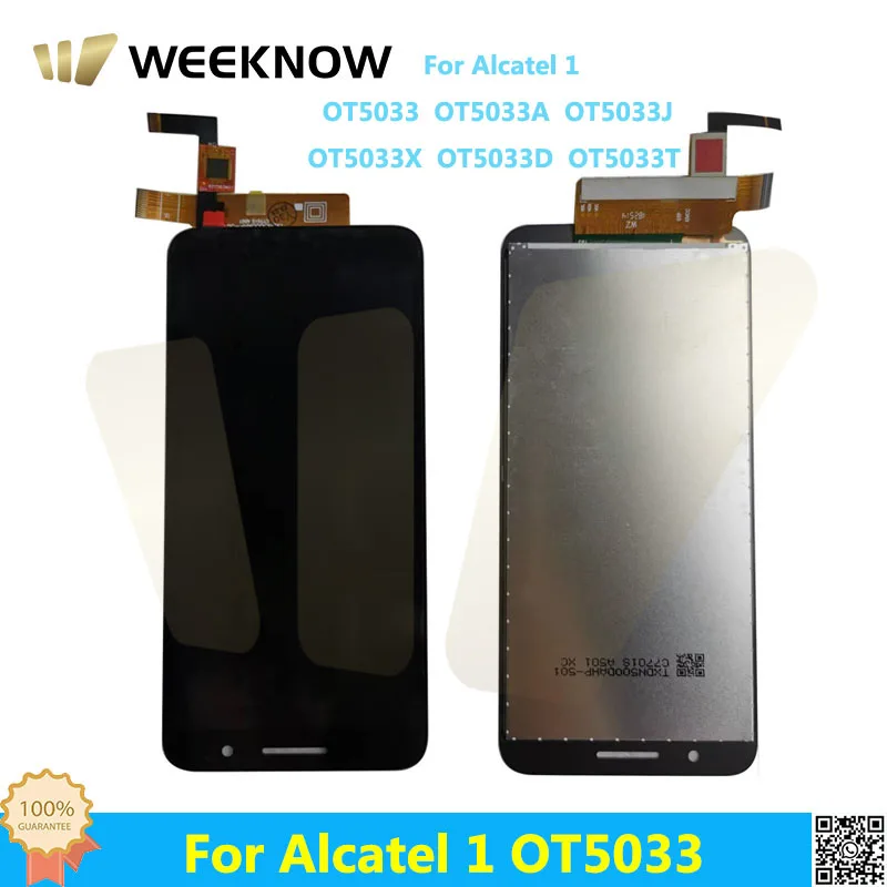 ЖК-дисплей для Alcatel 1 OT5033 OT 100% 5033A 5033D 5033J 5033X, дигитайзер сенсорного экрана в сборе с бесплатным инструментом