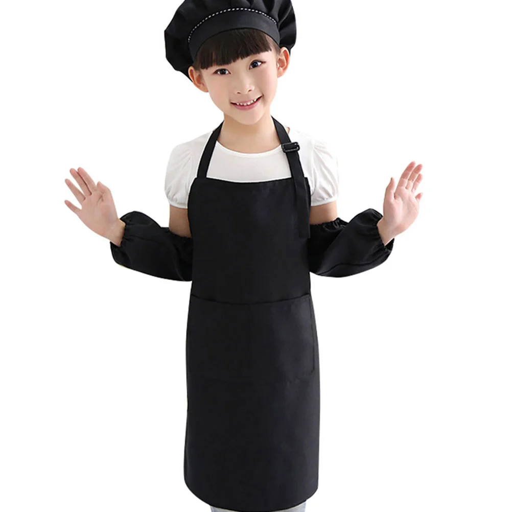 

Baking Apron Black Sarong Children Painting Clothes Party Cooking Apron Kids Chef Dress Childrens Aprons