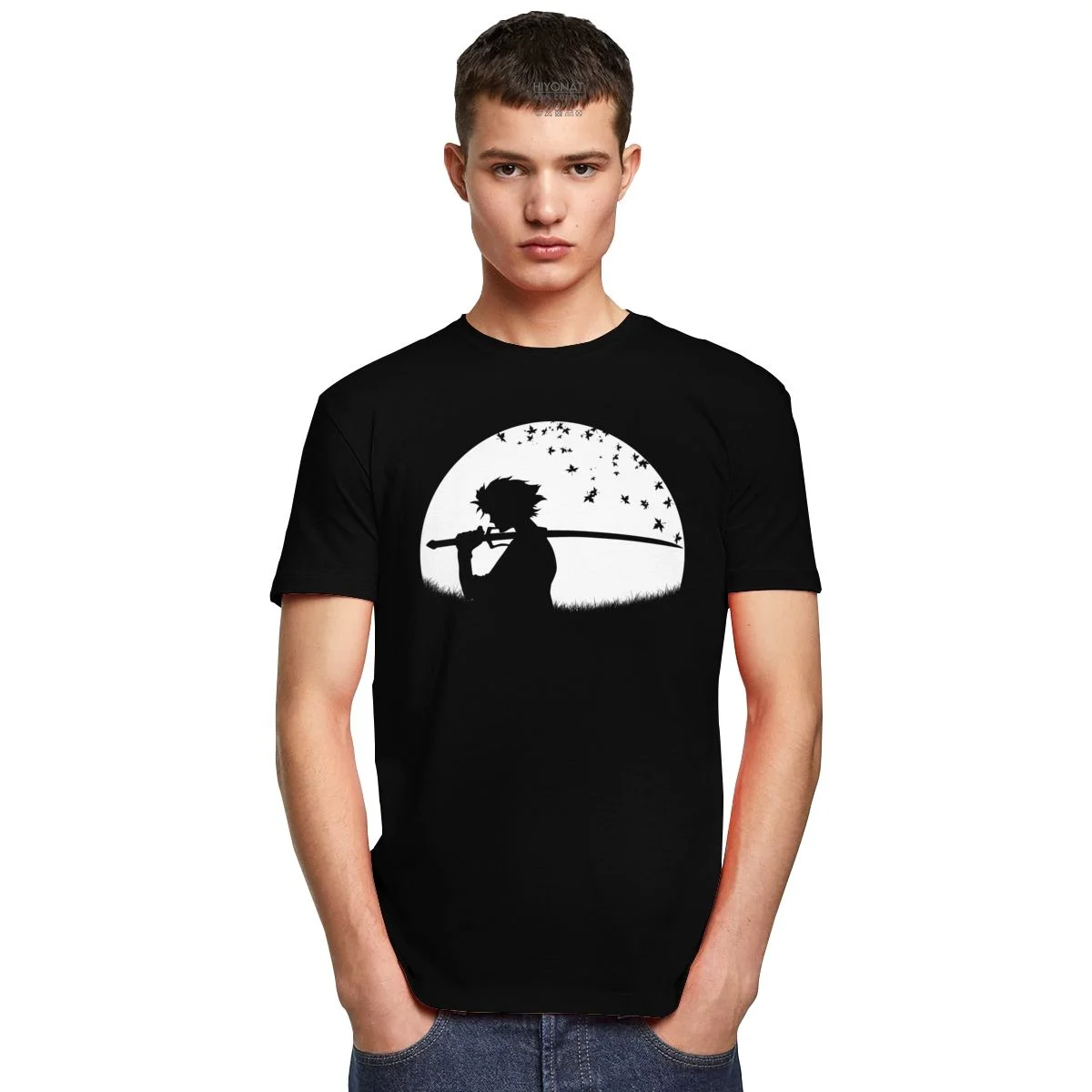 Классическая футболка с японским аниме Самураем чамплоо принтом манга мультиген