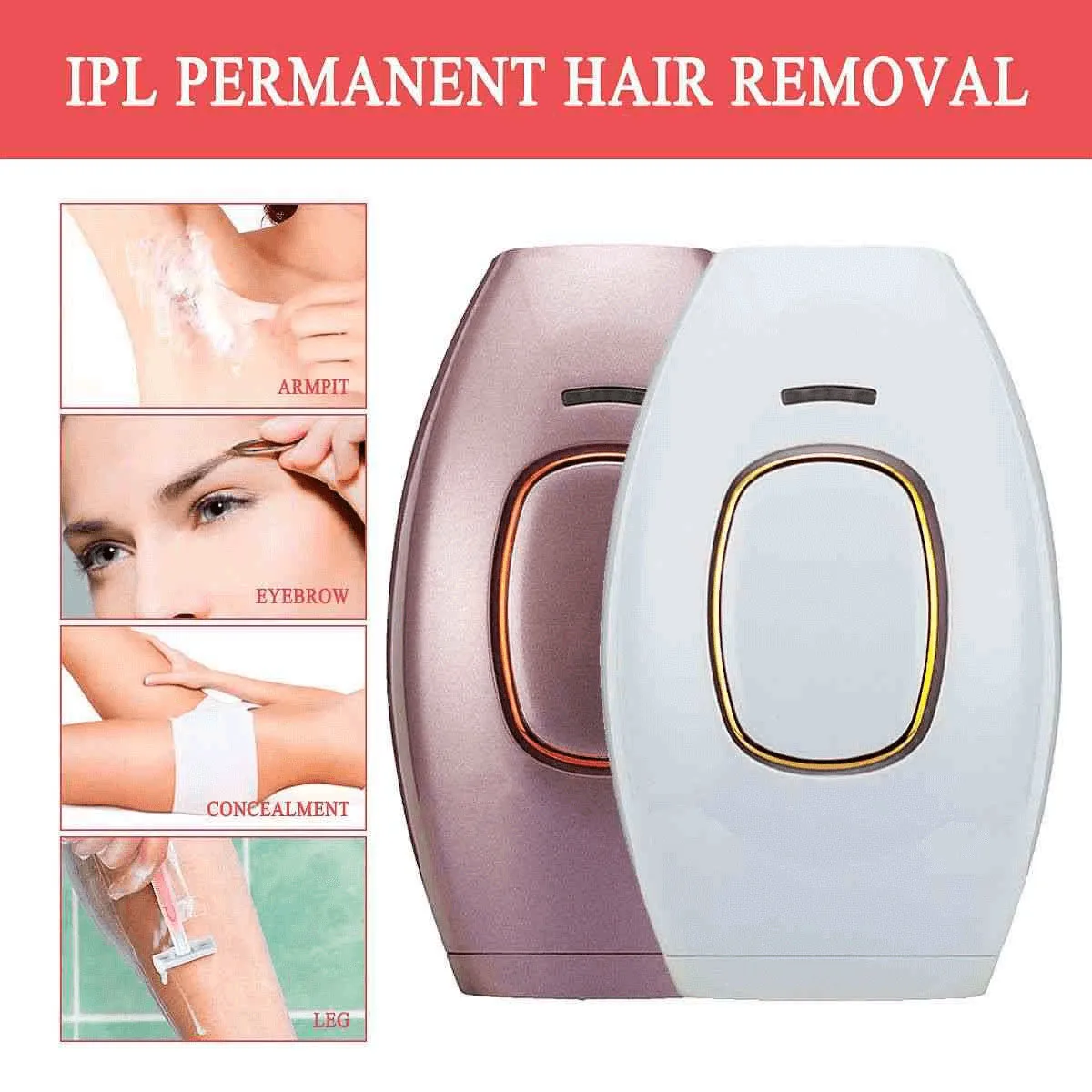 IPL Hair Removal Epilator Laser For Women Painless Facial Photoepilator Home Use Device Machine Depilation Dropshipping