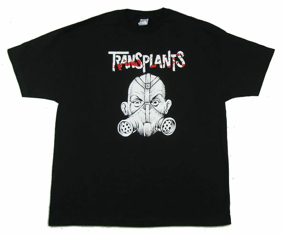 

Transplants Gas Mask Black T Shirt New Band Merch Rancid