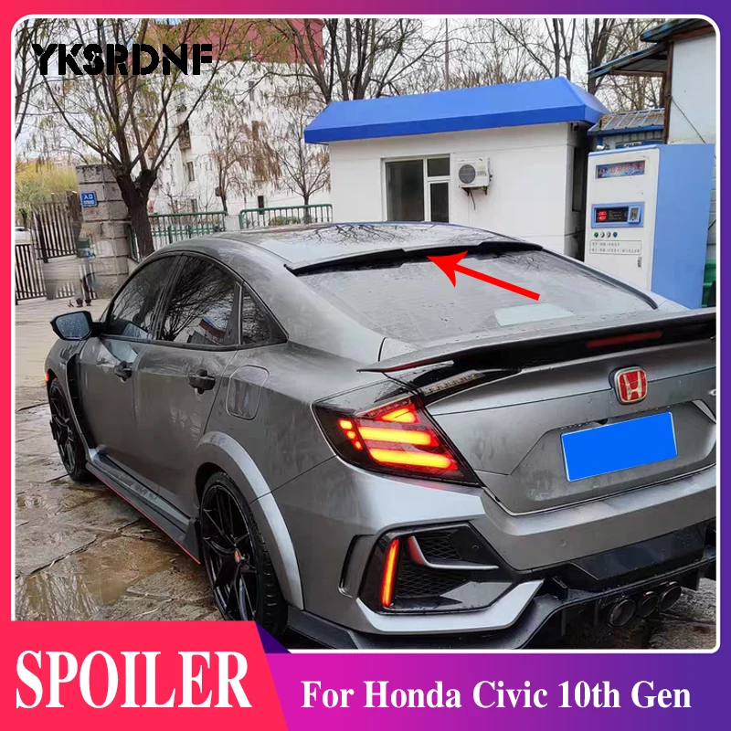 

Спойлер на крышу заднего окна для Honda Civic 10 поколения 2016 2017 2018-2022, крышка багажника, комплект автомобильных аксессуаров