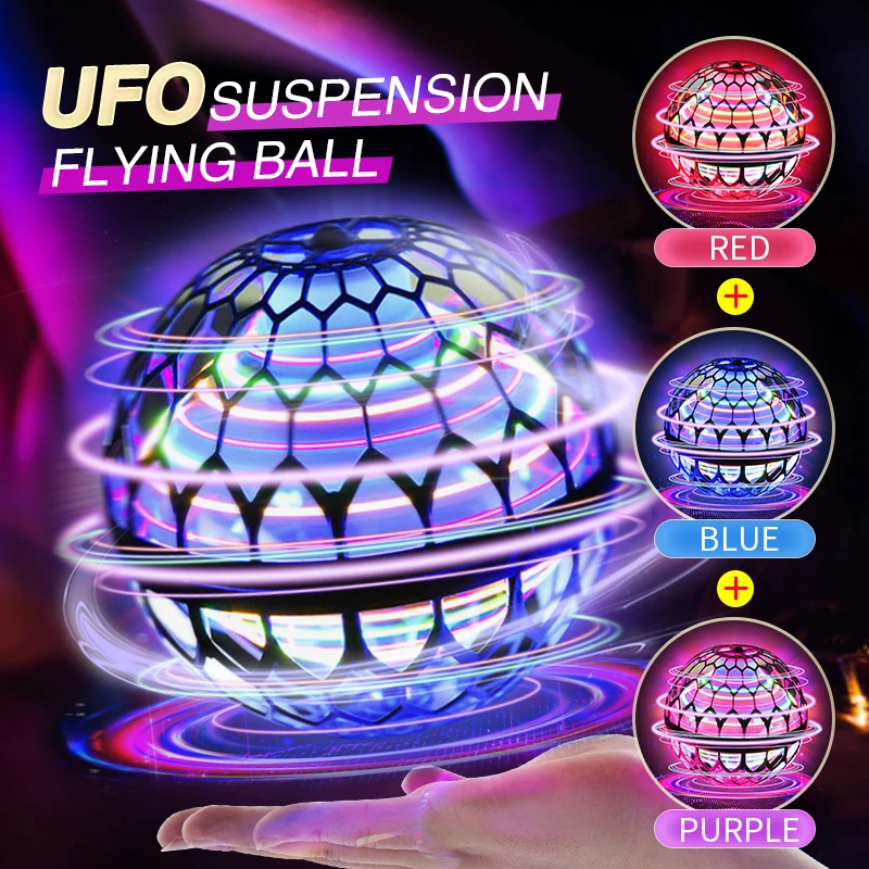 

Flying Ball Boomerang Drone Flyorb Magic With LED Lights Toys Hover Ball Fly Nova Orb Flying Spinner Fidget Children Family Gift