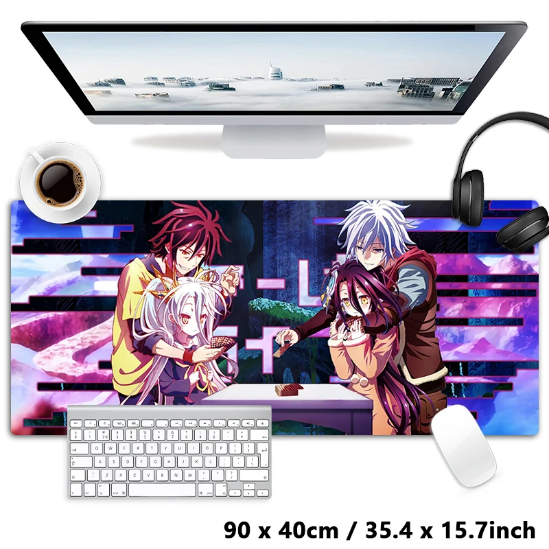 No Game Life Zero Sora Shiro Schwi Riku Shuvi Doura Коврик для мыши XXL Большой коврик клавиатуры