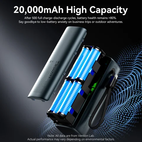 Vention 20000 мАч 165 Вт Power Bank PD Портативный внешний аккумулятор с быстрой зарядкой для ноутбука MacBook iPhone Xiaomi USB Внешнее зарядное устройство