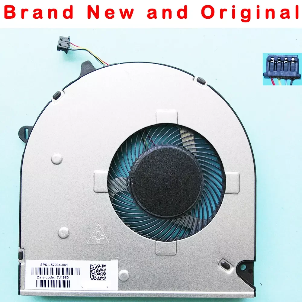 

Cooling Fan Radiator Cooler For HP 15-DU 15S-DU0002TX Cooler FLG0 DC28000N6F0 DFS5K12114464N L52034-001 DC5V 0.5A 4PIN