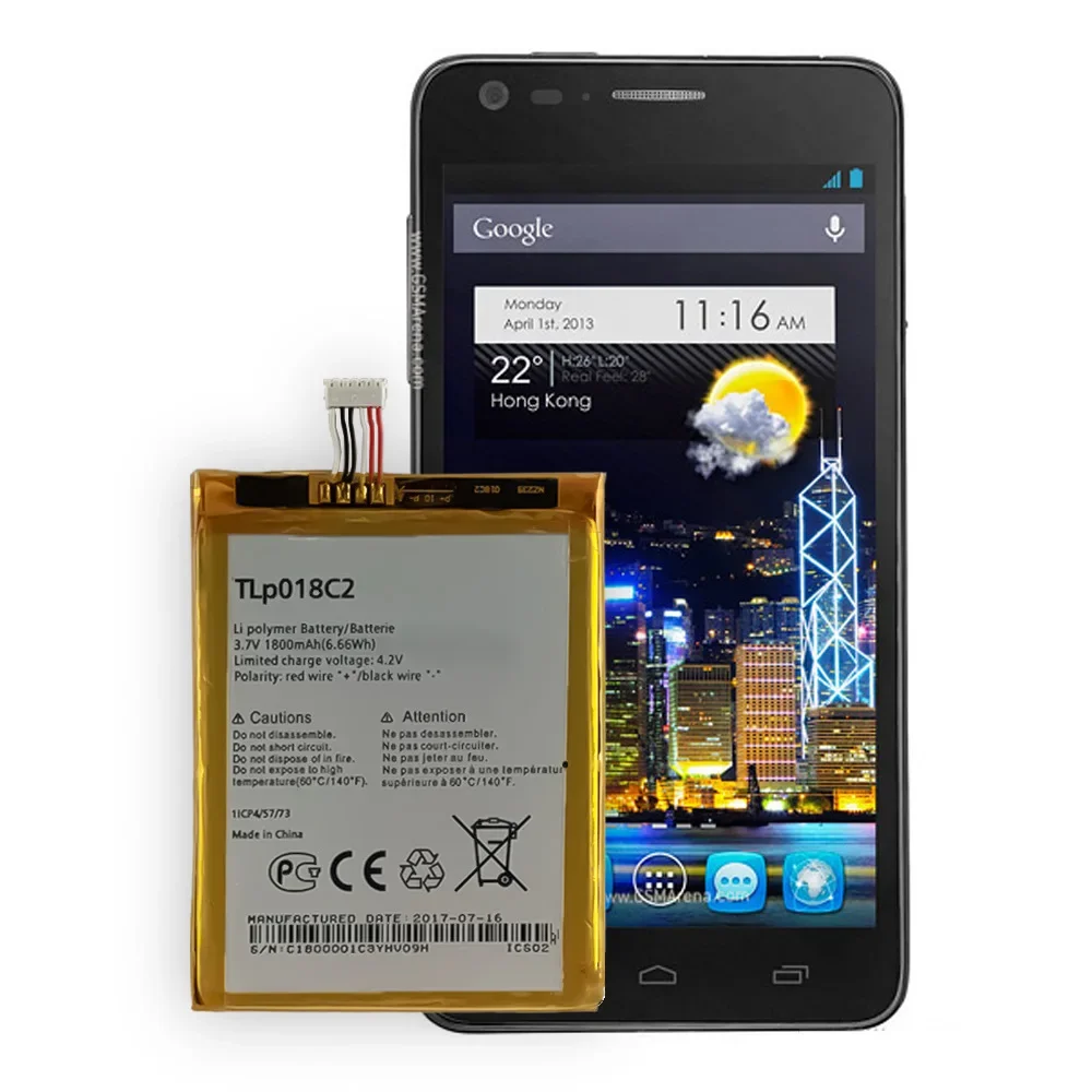 Сменный аккумулятор для Alcatel/TCL S850 OT-6033 Idol Ultra TLP018C2 1800 мАч аккумуляторы телефонов