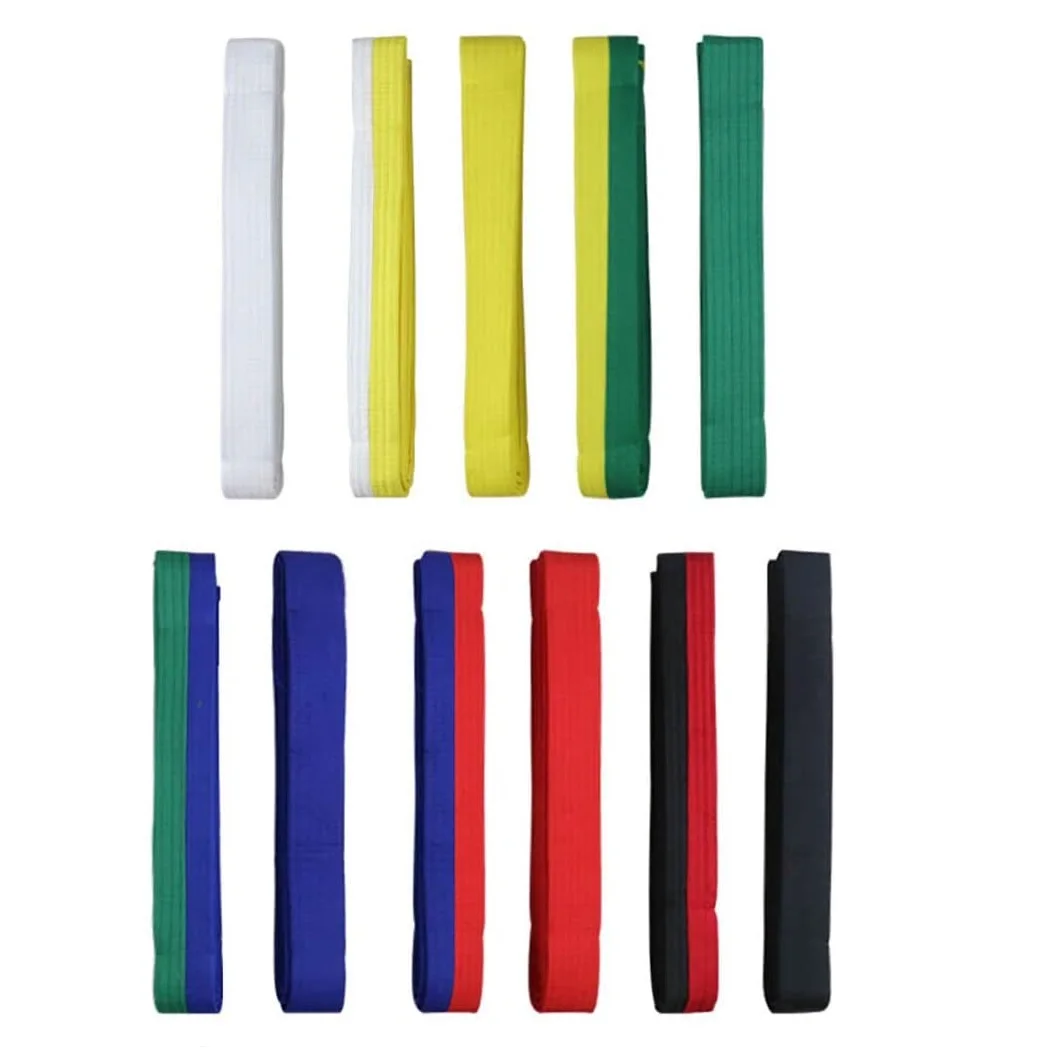 Цветные ремни для тхэквондо хлопковые боевые искусства дзюдо карате униформа TKD