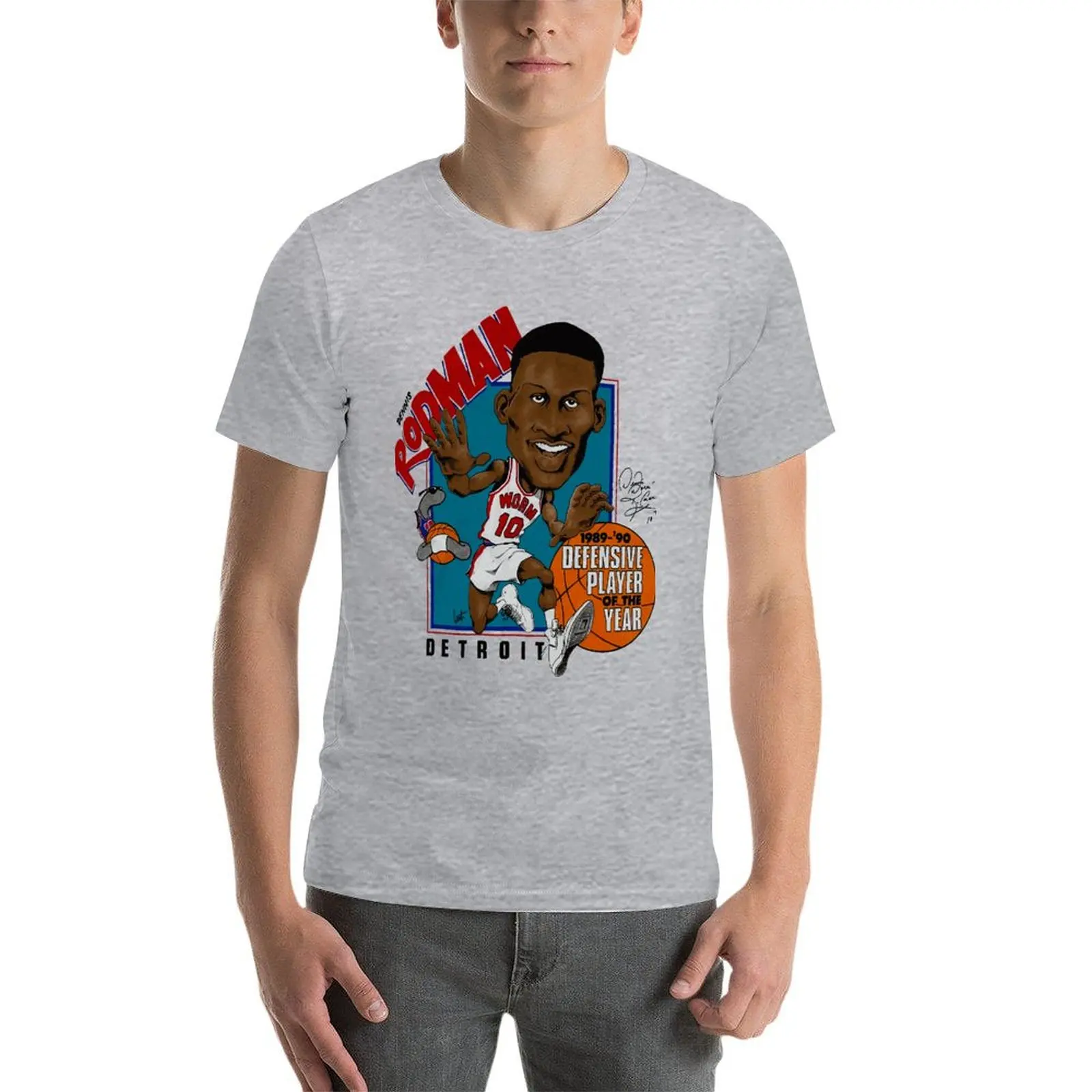 

Dennis Rodman Detroit 1989-90S Defensive Player Of The Year Oversized T-Shirt Brand Mens Clothing Short Sleeve Streetwear Big Si