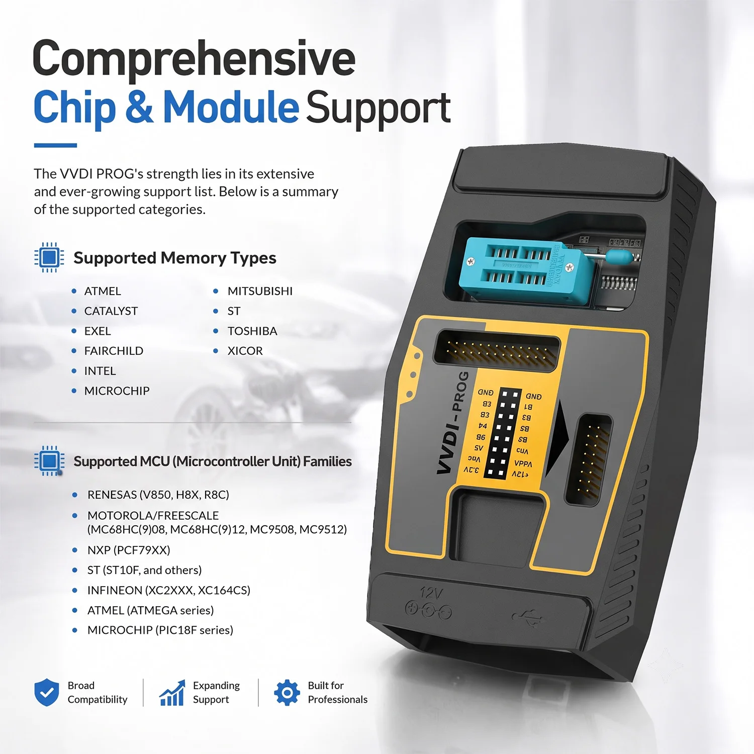 Фото Программатор ECU MCU VVDI PROG для BMW ISN JLR BCM, сброс настроек PCF79XX, обновление бесплатно онлайн. №5
