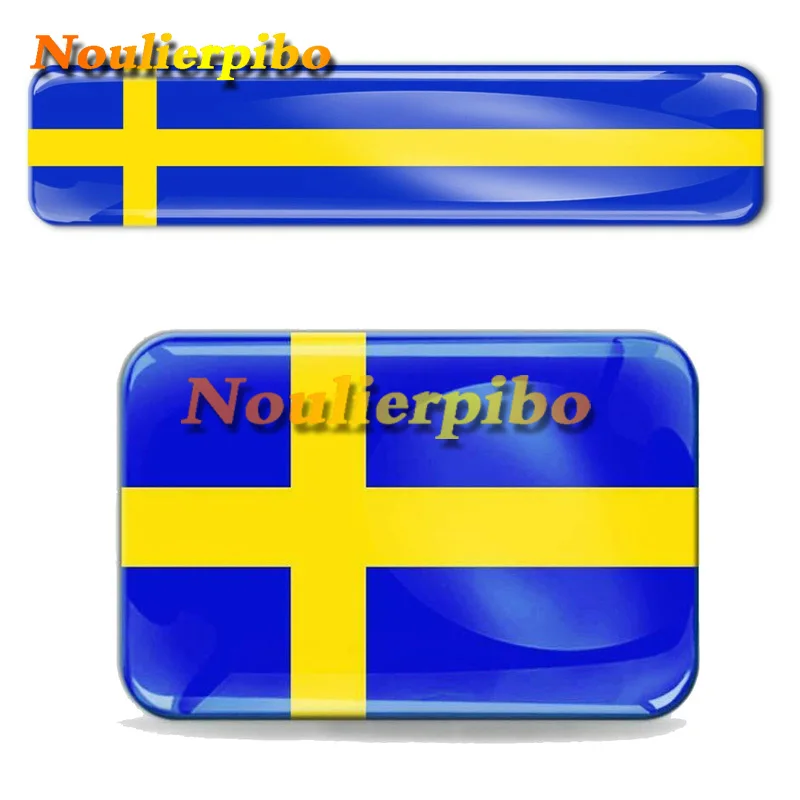 

3D Gel Silicone Dome Flag Sweden Car Sticker Vinyl Waterproof Decal Car Body Decoration Motorcycle Helmet Mobile Phone Decal