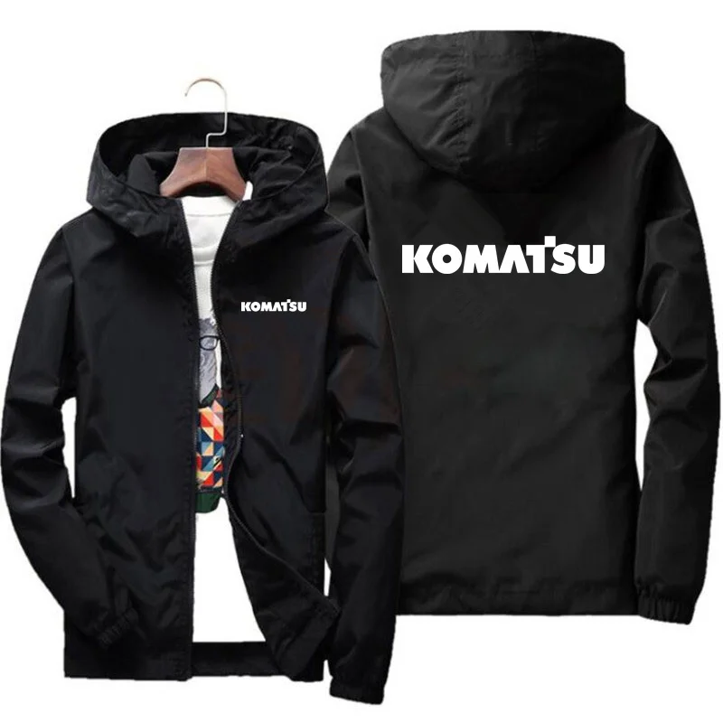 Chaqueta cortavientos con cremallera para hombre chaqueta delangbol Komatsu высокого качества deportiva capucha2024