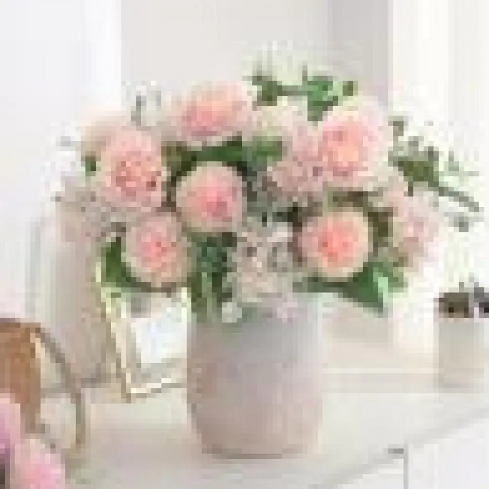 

Artificial Plant Simulated Wide Application Lightweight Colorful Rose Flower Potted Decor for Garden