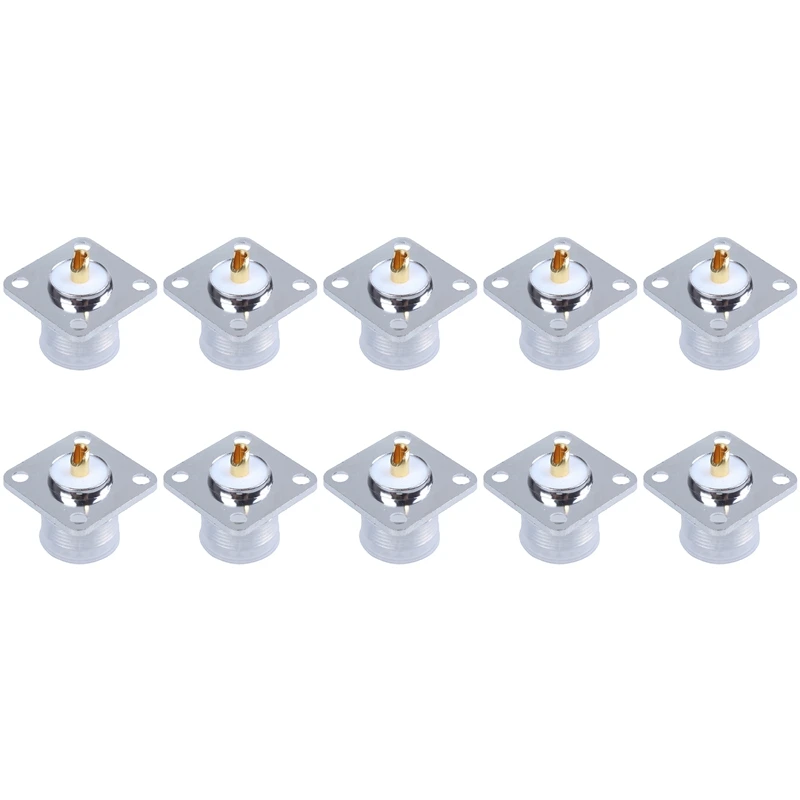 

HOT SALE 10X UHF Female SO239 Panel Chassis Mount Flange Deck Mount Solder Cup RF Connector
