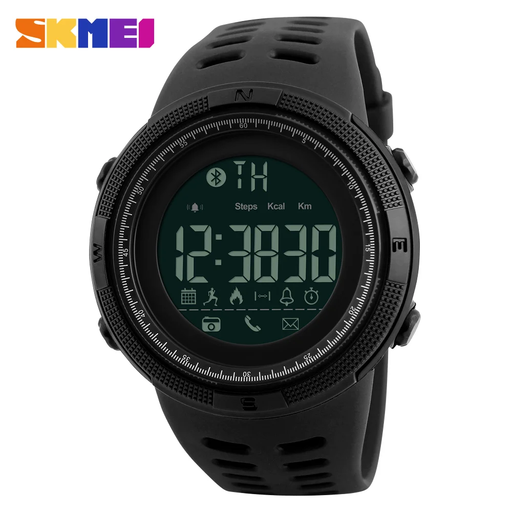

SKMEI Outdoor Sport Smart Watch For Men Luxury Brand 50M Waterproof Digital Watches Pedometer Calorie Bluetooth Male Wrist Watch